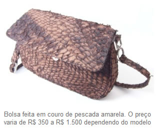 bolsa couro peixes