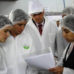 Ministro e comitiva de técnicos em sanidade visitam fábricas de "langostino" na Argentina