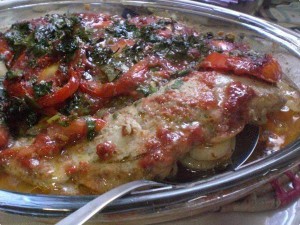 file de peixe ao forno