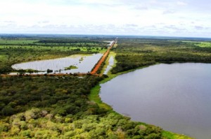 Ministro Eduardo Lopes conhece projeto para a criação de pirarucu em São Miguel do Araguaia